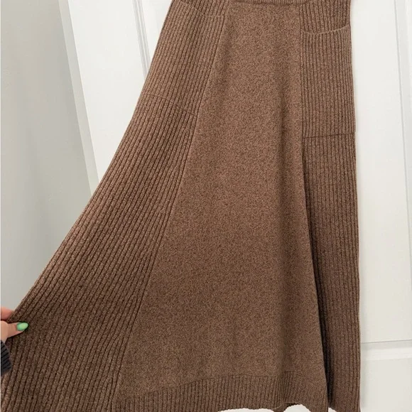 ME+EM merino cashmere a-line skirt
